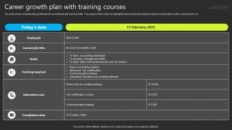 Career Growth Plan With Training Courses