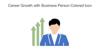 Career Growth With Business Person Colored Icon In Powerpoint Pptx Png And Editable Eps Format