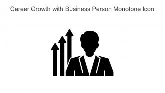 Career Growth With Business Person Monotone Icon In Powerpoint Pptx Png And Editable Eps Format