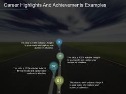 Career highlights and achievements examples powerpoint images