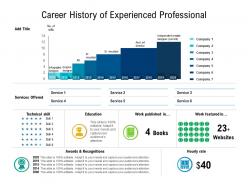 Career history of experienced professional