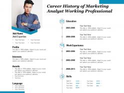 Career History Of Marketing Analyst Working Professional