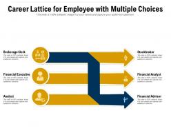 Career lattice for employee with multiple choices