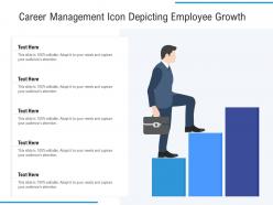 Career management icon depicting employee growth
