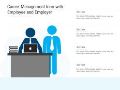 Career management icon with employee and employer