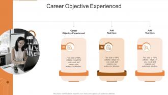 Career Objective Experienced In Powerpoint And Google Slides Cpb