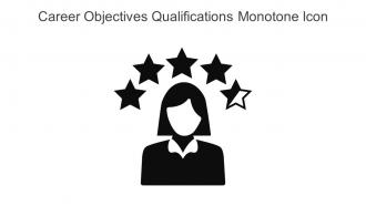 Career Objectives Qualifications Monotone Icon In Powerpoint Pptx Png And Editable Eps Format