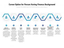 Career option for person having finance background