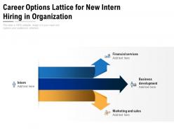 Career options lattice for new intern hiring in organization