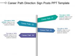 Career path direction sign posts ppt template