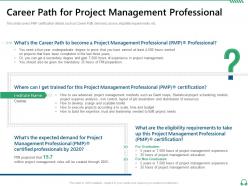 Career path for project management professional pmp certification training project managers it