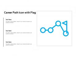 Career path icon with flag