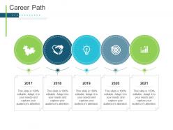 Career path presenting oneself for a meeting ppt slides