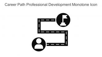 Career Path Professional Development Monotone Icon In Powerpoint Pptx Png And Editable Eps Format