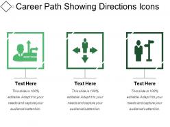Career path showing directions icons