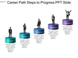 Career path steps to progress ppt slide