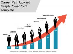 Career path upward graph powerpoint template