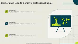 Career Plan Icon To Achieve Professional Goals