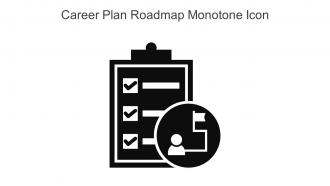 Career Plan Roadmap Monotone Icon In Powerpoint Pptx Png And Editable Eps Format