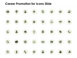 Career promotion for icons slide checklist management c584 ppt powerpoint presentation gallery show