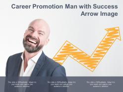 Career promotion man with success arrow image