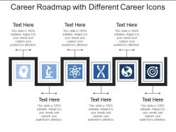 Career roadmap with different career icons