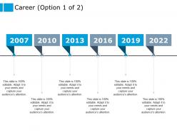 Career six year process ppt powerpoint presentation outline gridlines