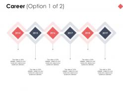 Career six years timelines d192 ppt powerpoint presentation ideas slides