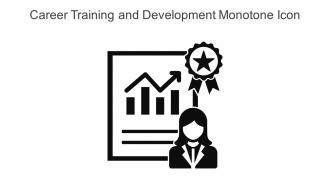 Career Training And Development Monotone Icon In Powerpoint Pptx Png And Editable Eps Format