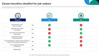 Career Transition Checklist For Job Seekers