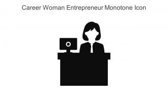 Career Woman Entrepreneur Monotone Icon In Powerpoint Pptx Png And Editable Eps Format