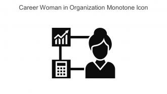 Career Woman In Organization Monotone Icon In Powerpoint Pptx Png And Editable Eps Format
