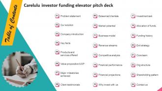 Carelulu Investor Funding Elevator Pitch Deck Ppt Template Adaptable Analytical