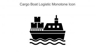 Cargo Boat Logistic Monotone Icon In Powerpoint Pptx Png And Editable Eps Format