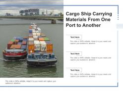 Cargo Ship Carrying Materials From One Port To Another