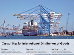 Cargo Ship For International Distribution Of Goods