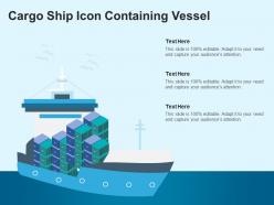 Cargo ship icon containing vessel