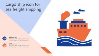 Cargo Ship Icon For Sea Freight Shipping