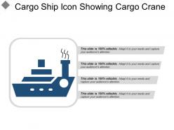 Cargo ship icon showing cargo crane