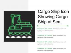 Cargo Ship Icon Showing Cargo Ship At Sea