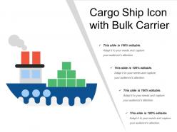 Cargo ship icon with bulk carrier