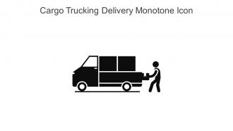 Cargo Trucking Delivery Monotone Icon In Powerpoint Pptx Png And Editable Eps Format