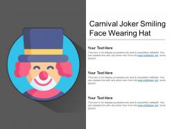 Carnival joker smiling face wearing hat