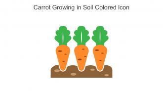 Carrot Growing In Soil Colored Icon In Powerpoint Pptx Png And Editable Eps Format
