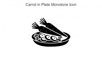 Carrot In Plate Monotone Icon In Powerpoint Pptx Png And Editable Eps Format