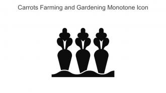 Carrots Farming And Gardening Monotone Icon In Powerpoint Pptx Png And Editable Eps Format