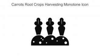 Carrots Root Crops Harvesting Monotone Icon In Powerpoint Pptx Png And Editable Eps Format