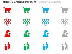 Cart nuclear energy symbol waste management ppt icons graphics