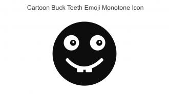 Cartoon Buck Teeth Emoji Monotone Icon In Powerpoint Pptx Png And Editable Eps Format