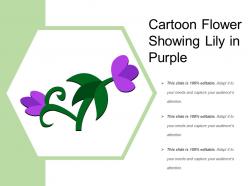 Cartoon flower showing lily in purple